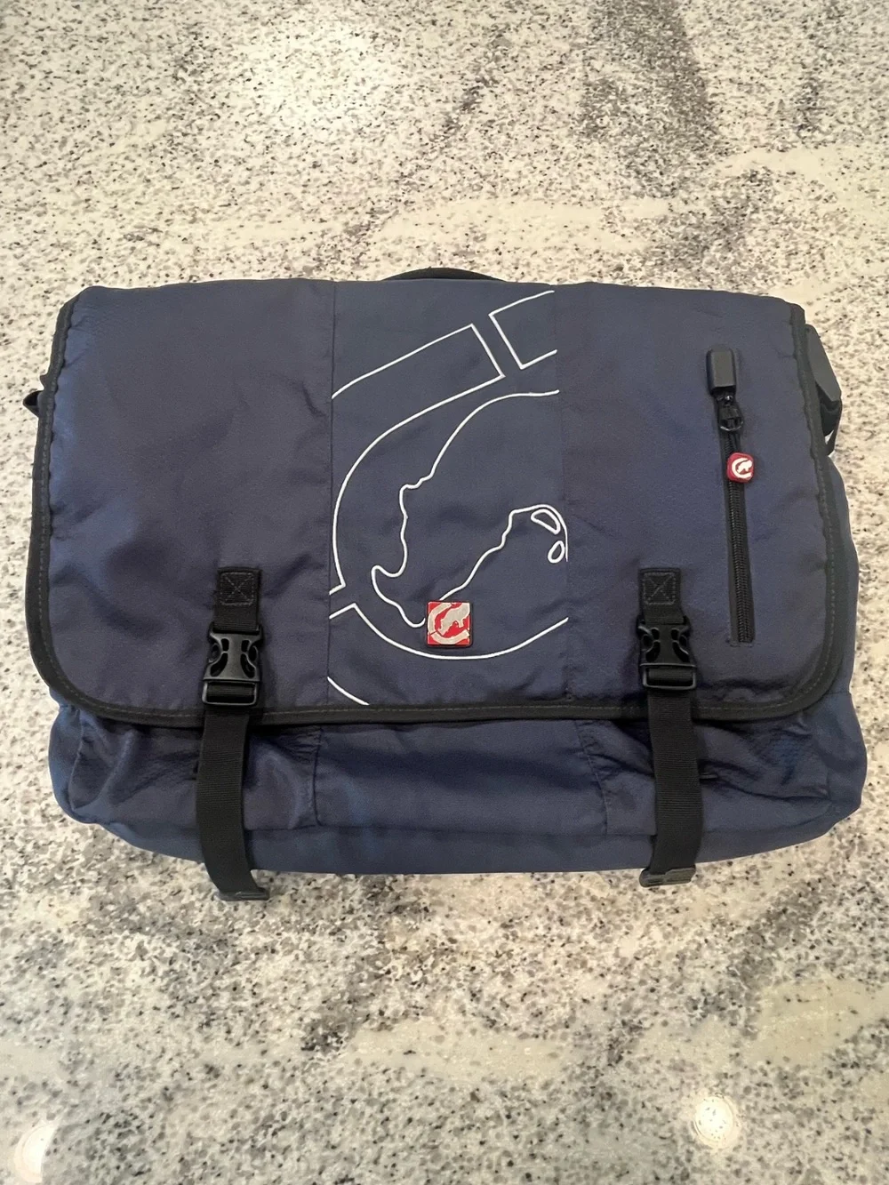 Vintage Y2K Ecko UNLTD Blue / Red Messenger Bag - Ecko Unlimited